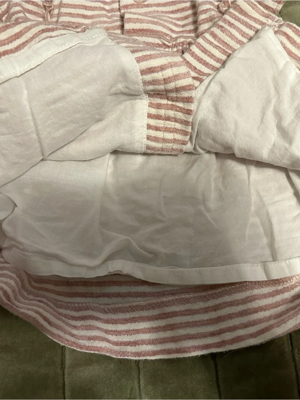 Lot of baby girl clothes, Zara Pink and White Striped Baby Dress, H&M and more.